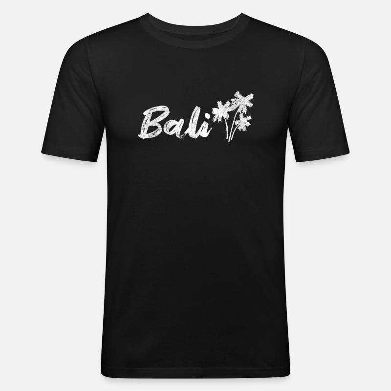 Bali - Männer Slim Fit T-Shirt - Schwarz