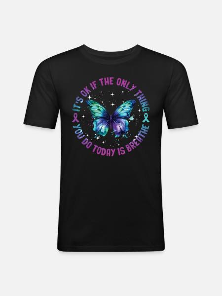 Suicide Prevention Awareness - Men's Slim Fit T-Shirt - black