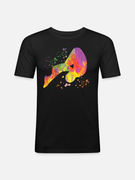 Diving Synchronized Diving - Men's Slim Fit T-Shirt - black
