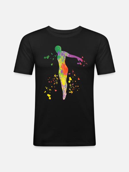 Turmspringen Kunstspringen Synchronspringen - Männer Slim Fit T-Shirt - Schwarz