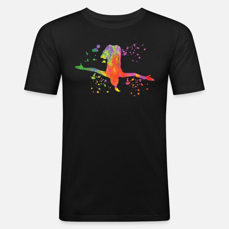 Turmspringen Synchronspringen Kunstspringen - Männer Slim Fit T-Shirt - Schwarz