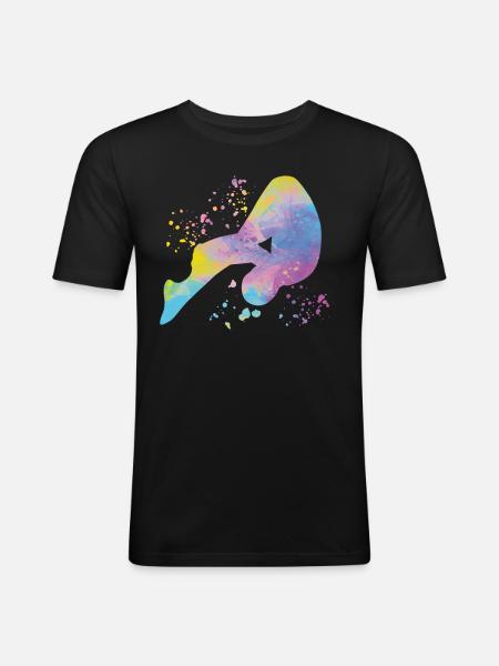 Diving, Synchronized Diving, Artistic Jumping - Men's Slim Fit T-Shirt - black