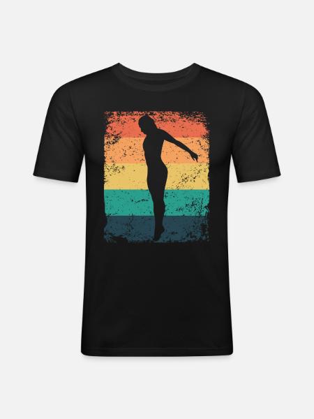 Diving, Artistic Jumping, Synchronized Diving - Men's Slim Fit T-Shirt - black