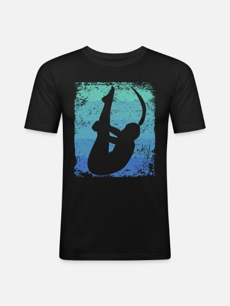Synchronized Water Diver High Diver - Men's Slim Fit T-Shirt - black