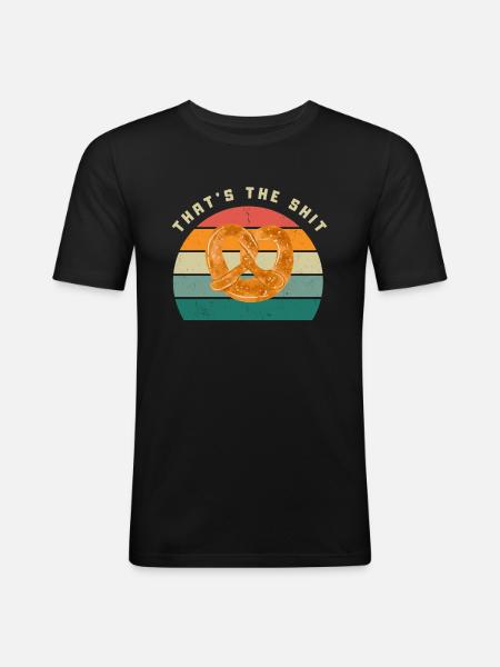 Dicton bretzel - T-shirt près du corps Homme - noir