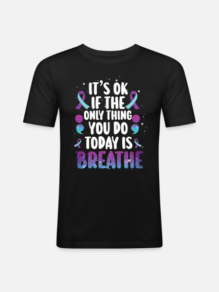 Suicide Prevention Awareness - Men's Slim Fit T-Shirt - black