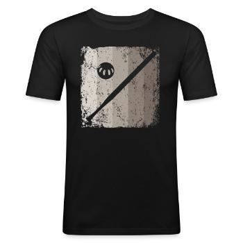 Wiffleball Club Retro Pickleball Team - Men's Slim Fit T-Shirt - black - Front - Nik (191cm)