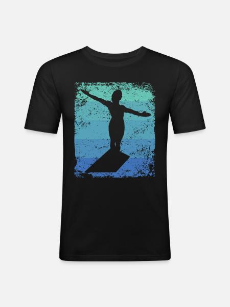 Synchronized Water Diver High Diver - Men's Slim Fit T-Shirt - black