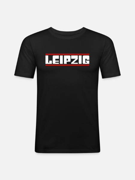 Leipzig - T-shirt près du corps Homme - noir