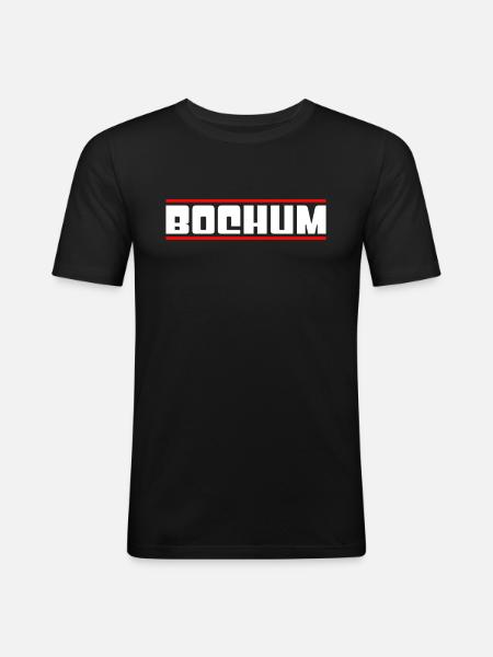 Bochum - T-shirt près du corps Homme - noir