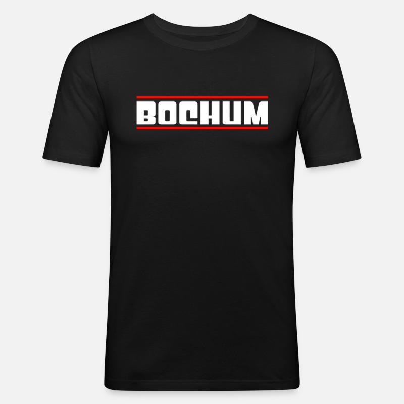 Bochum - Männer Slim Fit T-Shirt - Schwarz