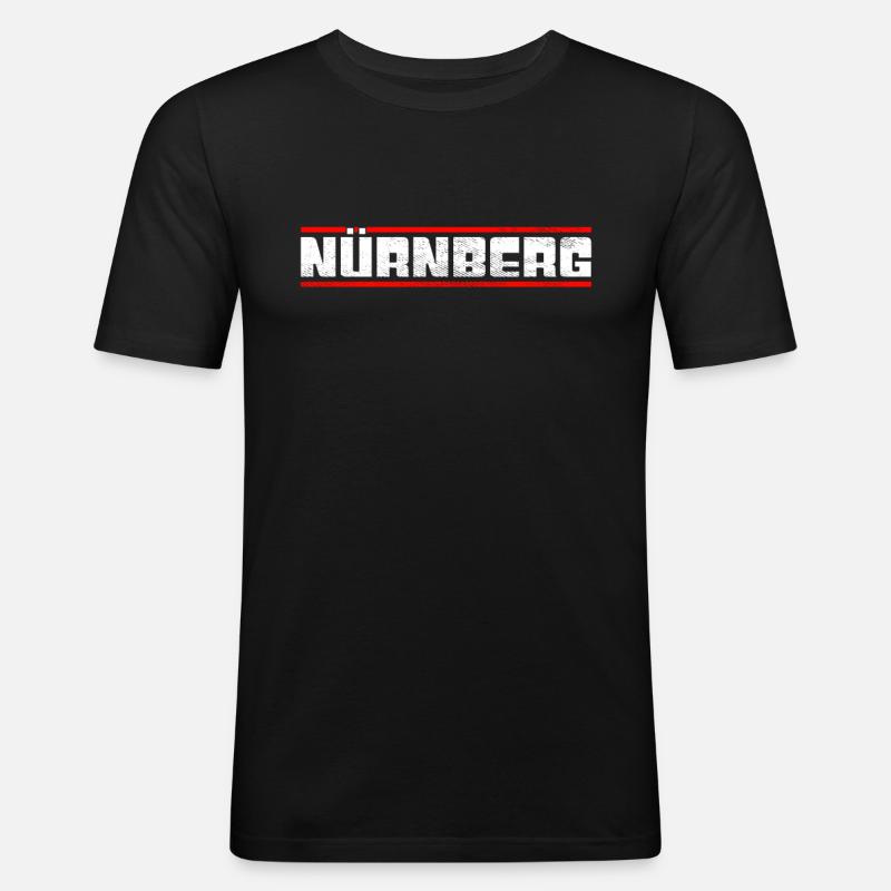 Nürnberg - Männer Slim Fit T-Shirt - Schwarz