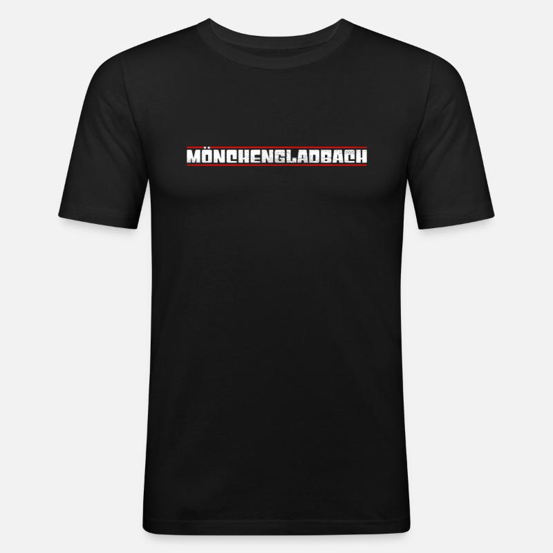 Mönchengladbach - T-shirt près du corps Homme - noir