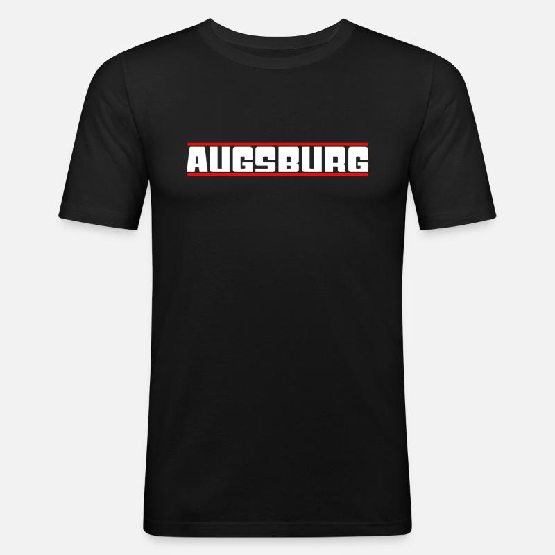 Augsburg - Männer Slim Fit T-Shirt - Schwarz
