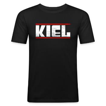 Keel - Men's Slim Fit T-Shirt - black - Front - Nik (191cm)
