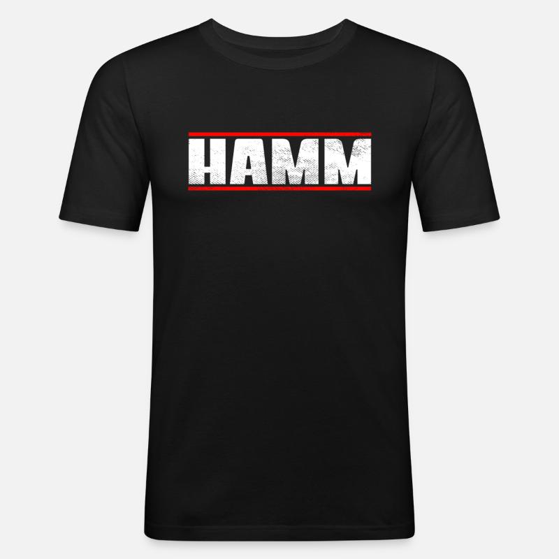 Hamm - Männer Slim Fit T-Shirt - Schwarz
