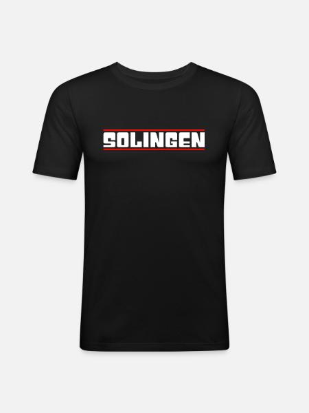 Solingen - Männer Slim Fit T-Shirt - Schwarz