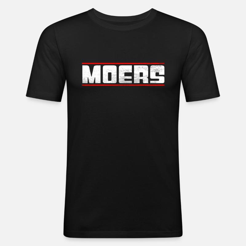Moers - Männer Slim Fit T-Shirt - Schwarz