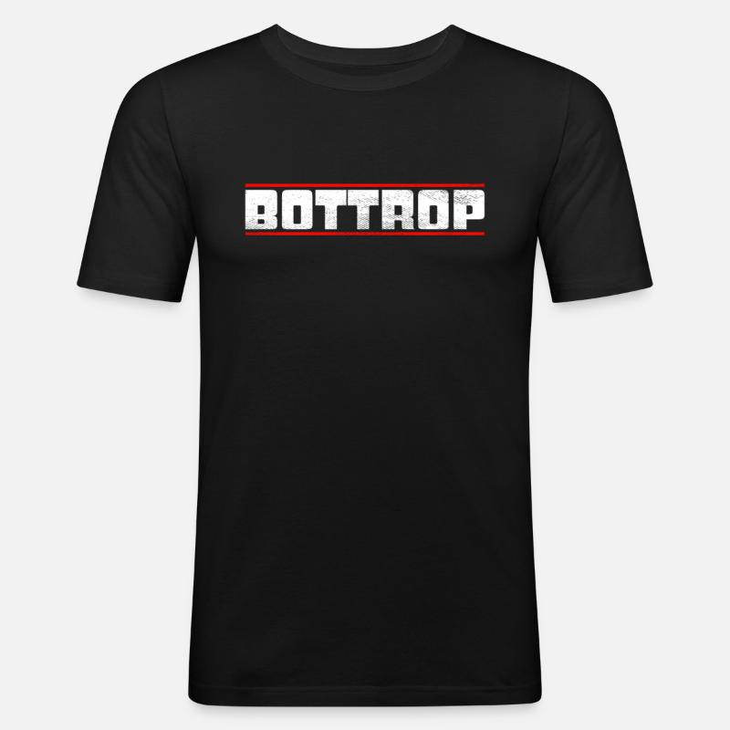 Bottrop - Männer Slim Fit T-Shirt - Schwarz