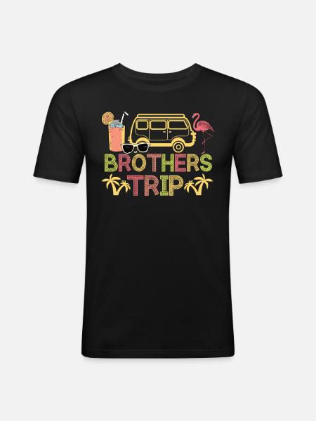 Sibling Brothers Journey - Men's Slim Fit T-Shirt - black