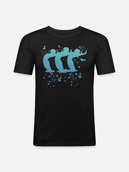 Artistic Swim Team Synchronized Swimming - Men's Slim Fit T-Shirt - black