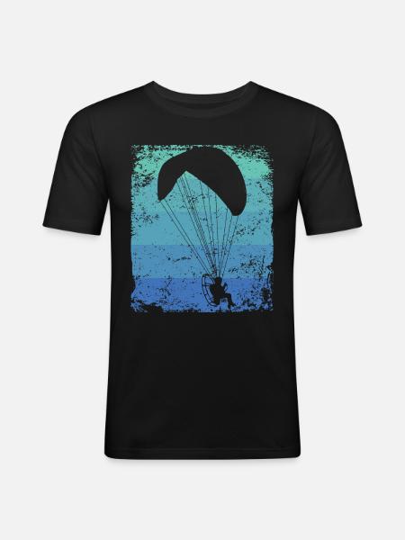 Parapente motorisé Paramoteur Paramoteur - T-shirt près du corps Homme - noir