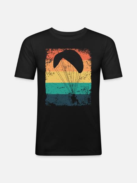 Parapente motorisé Paramoteur Paramoteur - T-shirt près du corps Homme - noir
