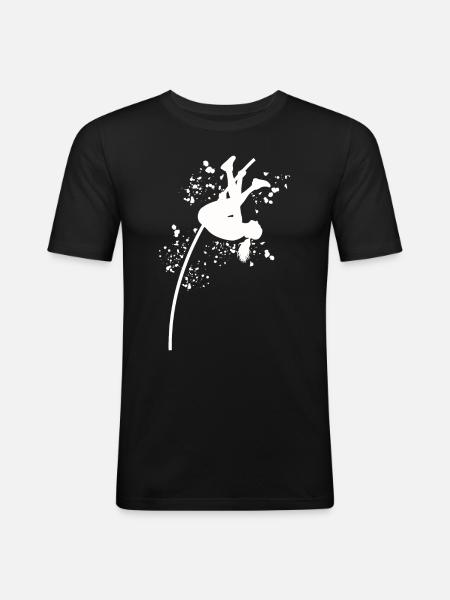 Stabhochspringer Kids Stabhochsprung - Männer Slim Fit T-Shirt - Schwarz