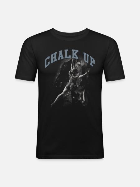 Chalk Up Boulderer Bouldering - Men's Slim Fit T-Shirt - black