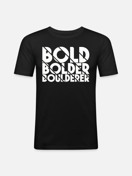 Bloc Bold Bolder Boulderer - T-shirt près du corps Homme - noir