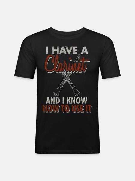 clarinet - Men's Slim Fit T-Shirt - black