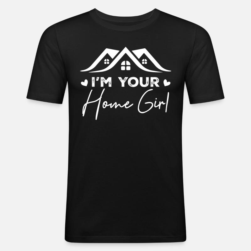 Ich bin dein Hausmädchen - Männer Slim Fit T-Shirt - Schwarz