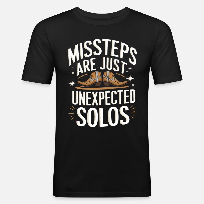 Line Dancing Dancing Dancers - Men's Slim Fit T-Shirt - black