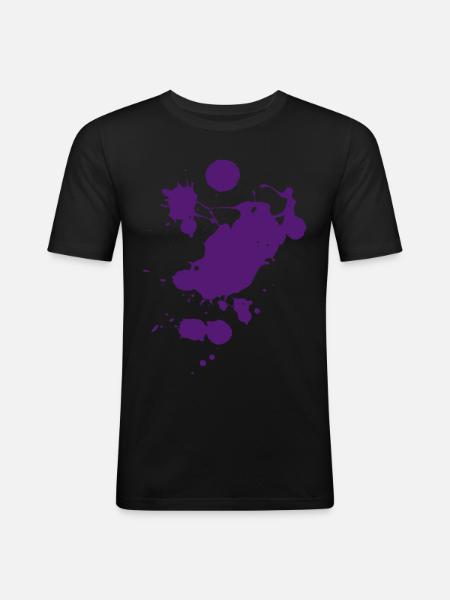 Farbklecks7 - T-shirt près du corps Homme - noir