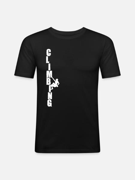 montée - T-shirt près du corps Homme - noir