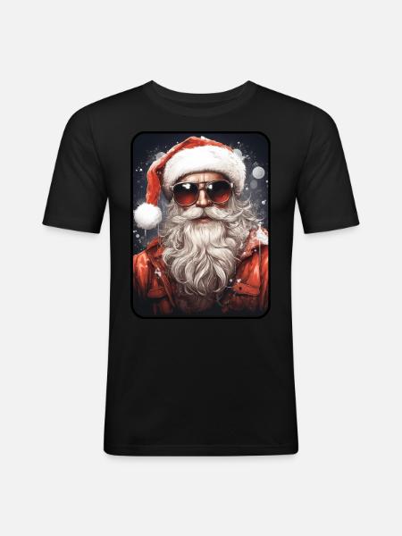 Cool Santa Claus - Men's Slim Fit T-Shirt - black