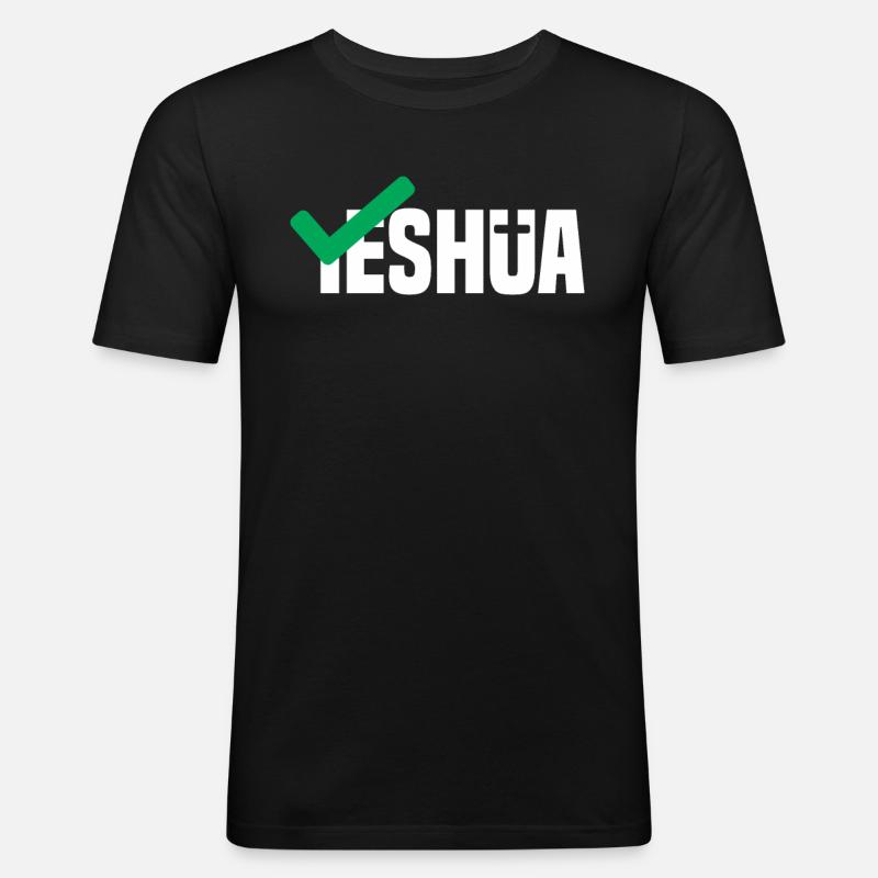 Jeschua - Männer Slim Fit T-Shirt - Schwarz