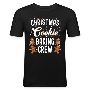 Cookie Baking Crew - Männer Slim Fit T-Shirt - Schwarz - Vorne - Nik (191cm)