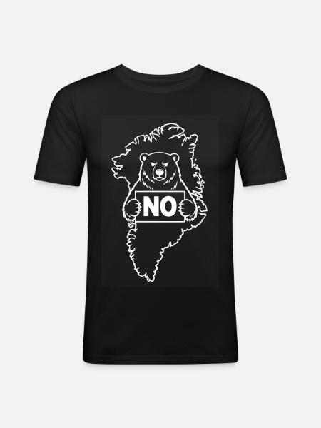 Greenland Is Not For Sale - Men's Slim Fit T-Shirt - black