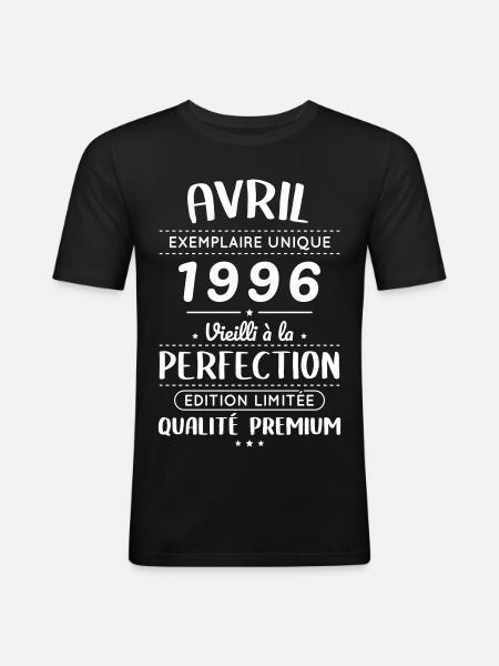 30th Anniversary - April 1996 Perfection - Men's Slim Fit T-Shirt - black