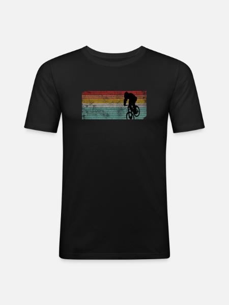 Mountainbike mountainbikere - Herre Slim Fit T-Shirt - sort