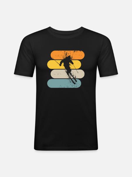 Skier - Men's Slim Fit T-Shirt - black