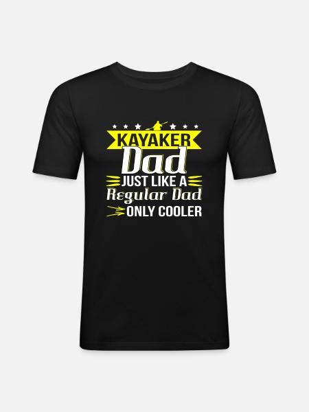 Kajak - Männer Slim Fit T-Shirt - Schwarz