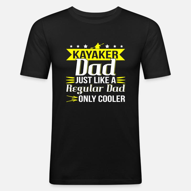 Kajak - Männer Slim Fit T-Shirt - Schwarz