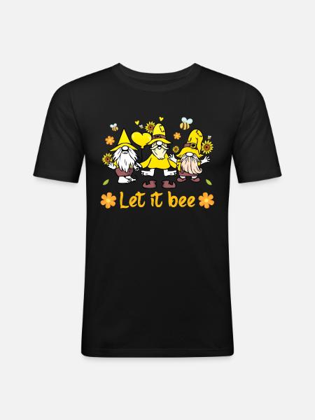 Let It Bee Bee - Men's Slim Fit T-Shirt - black