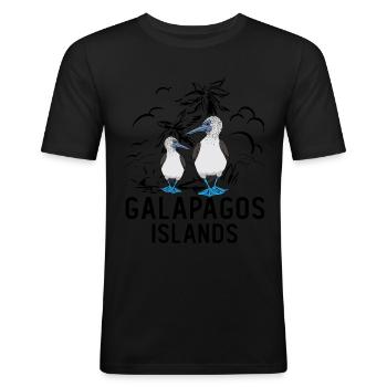 Gannets Seabirds Blue-footed - Men's Slim Fit T-Shirt - black - Front - Nik (191cm)