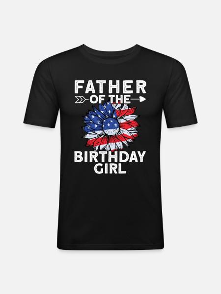 Father Of The Birthday Girl - Men's Slim Fit T-Shirt - black
