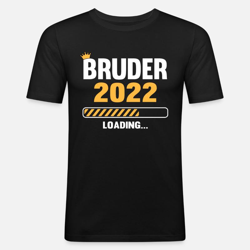 Bruder 2022 Loading - Männer Slim Fit T-Shirt - Schwarz