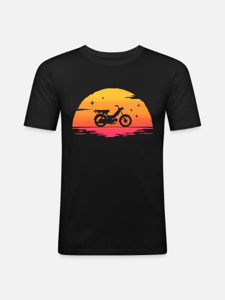 sunrise moped moped - Men's Slim Fit T-Shirt - black