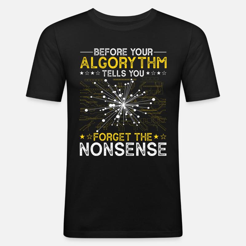 Artificial Intelligence Algorithm Programmer - Männer Slim Fit T-Shirt - Schwarz